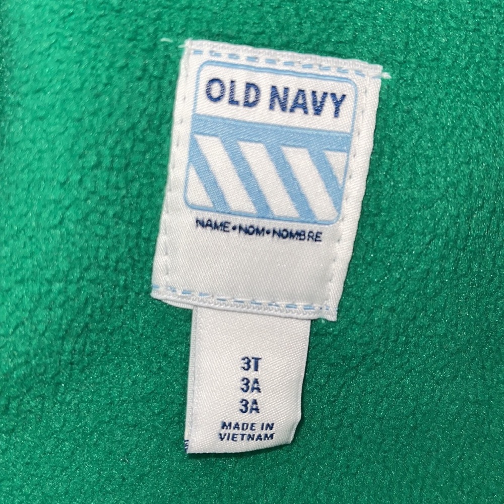 Old Navy Toddler Boy Black & Green Puffer Jacket with Fleece Lining -Snow Jacket - Picture 5 of 12